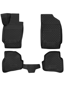 Коврики в салон для VW Polo (V, Vp) 2009-2020, 4 шт. седан (Повышенная устойчивость, повышенная износостойкость) FORMAT.3D.51.30.210K