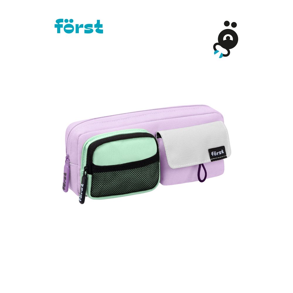 Пенал мягкий 1 отделение, 2 кармана, 210*80*40 Först "Fresh lavanda", полиэстер