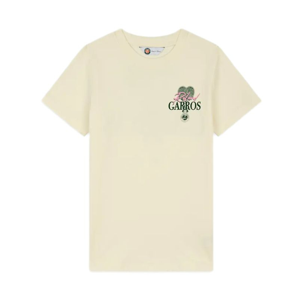 Детская теннисная футболка Roland Garros Rackets - ecru