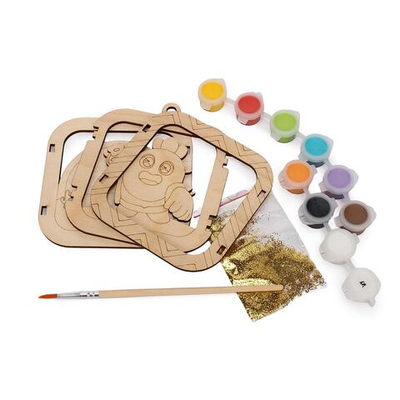 3D Подвеска из дерева Счастливый кактус (Развивашки)