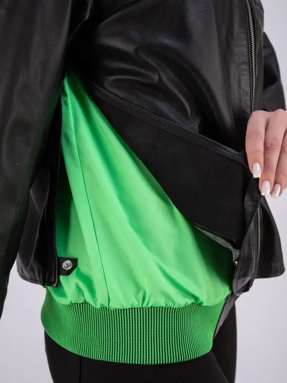 Куртка женская из натуральной кожи оверсайз Турция