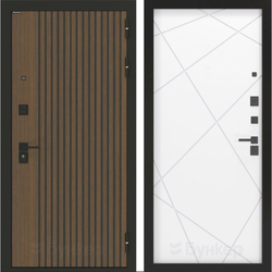 Входная металлическая дверь Бункер HIT Хит B-02 / ФЛ-291 Белый софт (белый матовый, без текстуры)