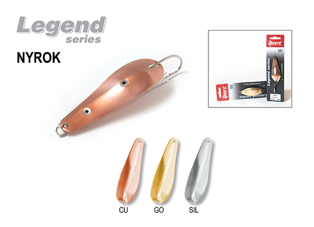 Блесна незацепляйка Akara Legend Nyrok один крючок 75 мм 15 гр. Go