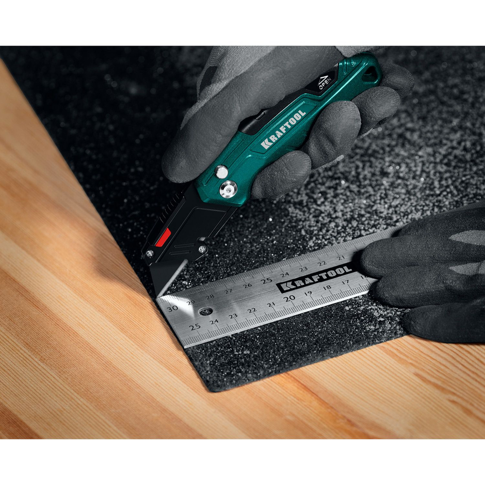 Универсальный складной нож, KRAFTOOL KOMPAKT тип А24, (09242)