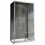 Душевой уголок ABBER Schwarzer Diamant AG30160H-S75-S75 160x75 стекло прозрачное/профиль хром