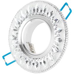 Светильник встраиваемый cо светодиодной подсветкой ЭРА DK LD9 SL/WH под лампу MR16 GU5.3 прозрачный