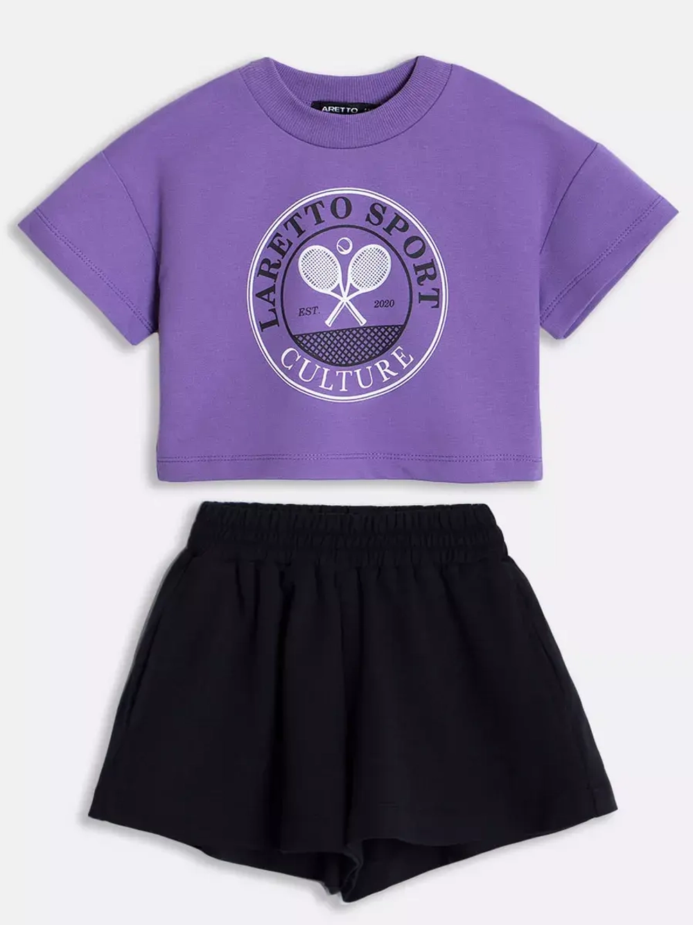 Костюм для девочки, футболка и шорты
