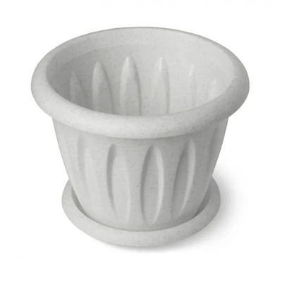 Горшок для растений Фелиция мрамор 10,4л Д320 с поддонником С106М