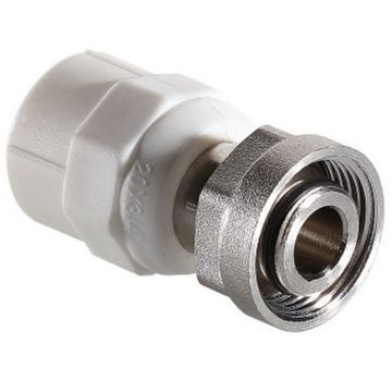 Муфта комбинированная Valtec 20х3/4" «евроконус» с накидной гайкой полипропиленовая VTp.708.E.02005