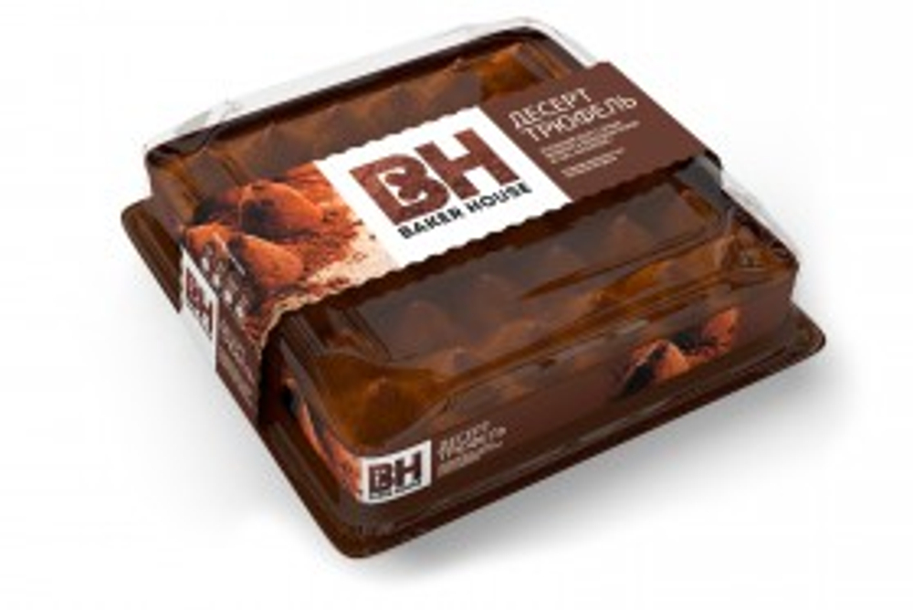 Торт бисквитный Baker House Трюфель с кремовой нач. 500г (6шт)
