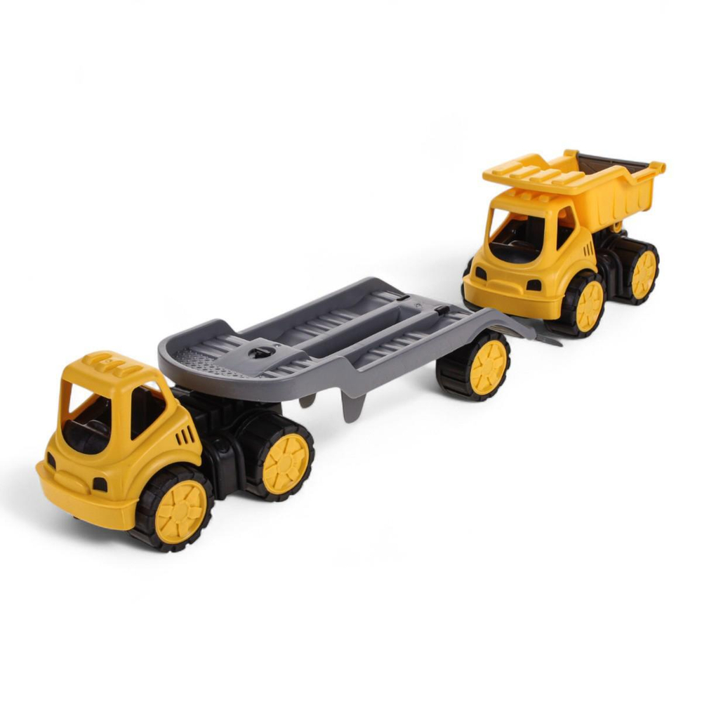 Пластмассовая игрушечная машина Toy Bibib "Эвакуатор с грузавиком", упакет полиэт.сетка