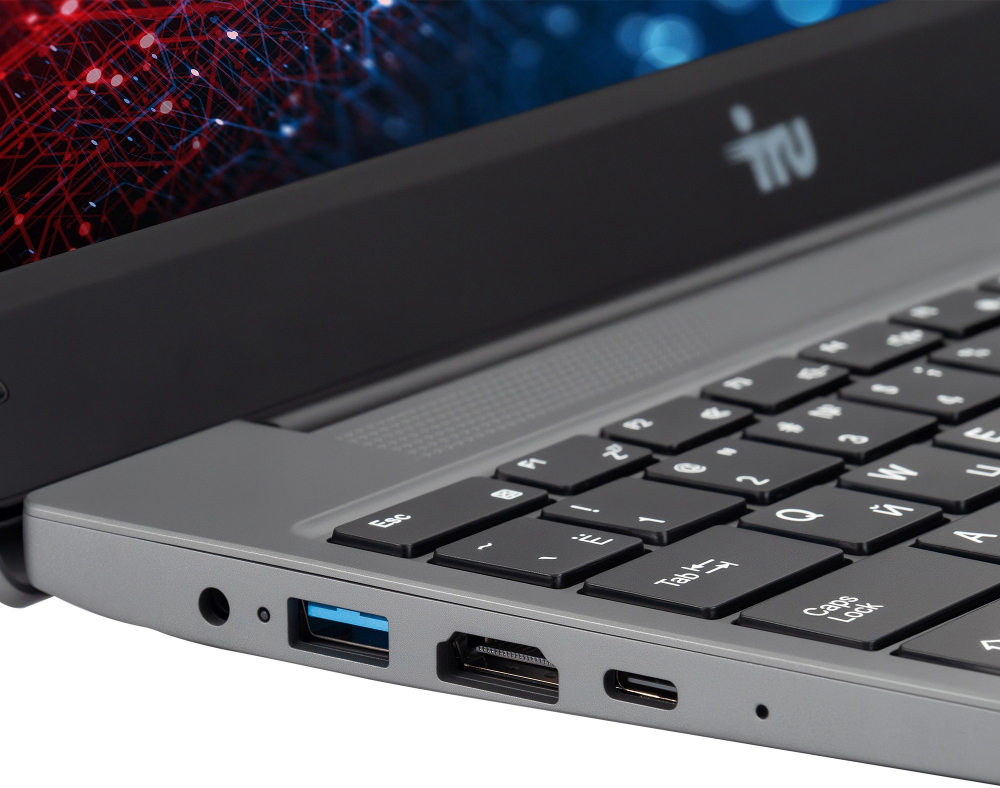 Ноутбук  iRu Tactio 14RLH 14 ", Ryzen 5, 8 Гб RAM, 512 Гб SSD, Radeon Vega, Серый