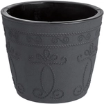 Кашпо для цветов пластиковое 3л d-18 см «Ажур» Антрацит