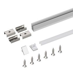 Профиль с экраном SL-MINI-8-H12-2000 ANOD+OPAL (Arlight, Алюминий) 036833