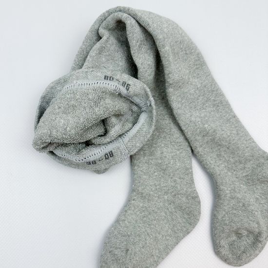 Колготки махровые, Серый меланж