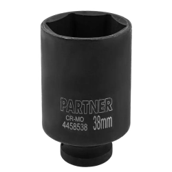 Головка ударная глубокая 38мм (6гр),1/2'' Partner PA-4458538