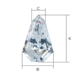 Лабораторно-выращенный бриллиант пуля (пара) 1.01 ct