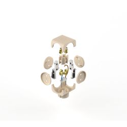 Разветвитель электрический ЭРА SP-4-I на 4 розетки без заземления 16А слоновая кость | Удлинители и сетевые фильтры