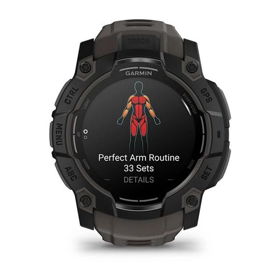 Умные часы Garmin Instinct 3 Amoled 50 mm Black with Charcoal Band (010-03020-00)