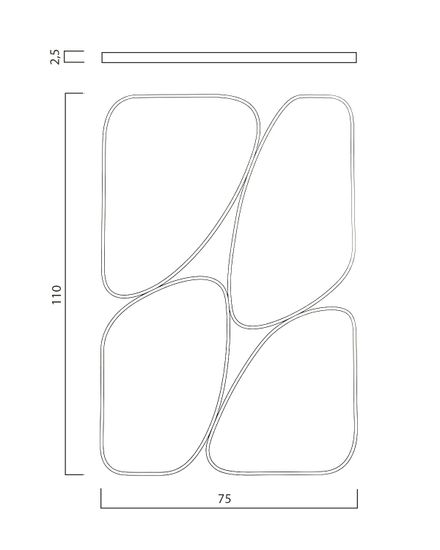 Золотое настенное зеркало “Муан”