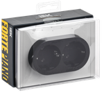 FORTE&PIANO Розетка 2-местная с заземлением без защитных шторок безвинтовое крепление 16А FP224M металл белый IEK