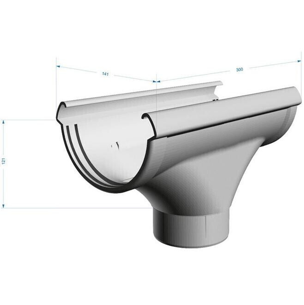 Воронка желоба Docke ПВХ Lux D141/100 мм Шоколад