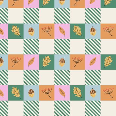 Осенний геометрический принт