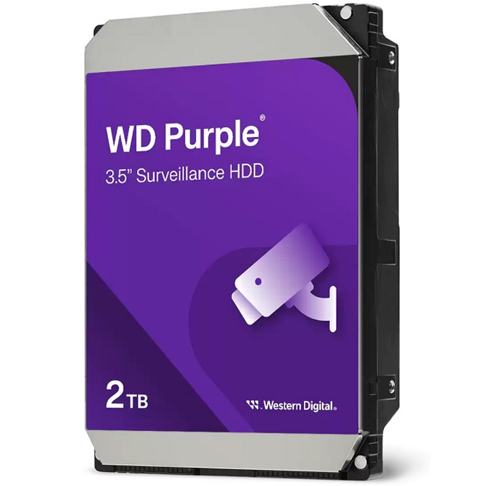 Жесткий диск HDD 2.0Tb Western Digital, SATA-III, 64Mb, 5400rpm Purple (WD23PURZ)