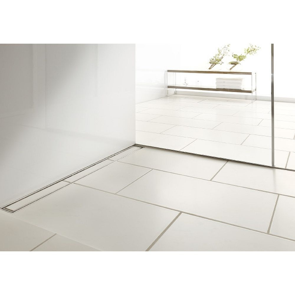 Основа для плитки 100 см TECE TECEdrainline для слива из нержавеющей стали прямая, серебристый металлик 601070