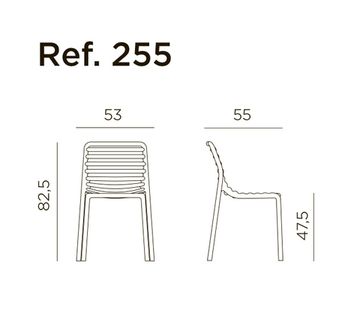 Стул пластиковый Doga Bistrot белый Nardi Италия