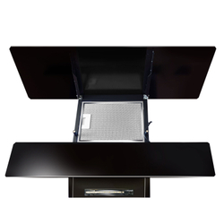 Вытяжка наклонная HKH-503 Ginzzu черное стекло, 90см, 650м3/час