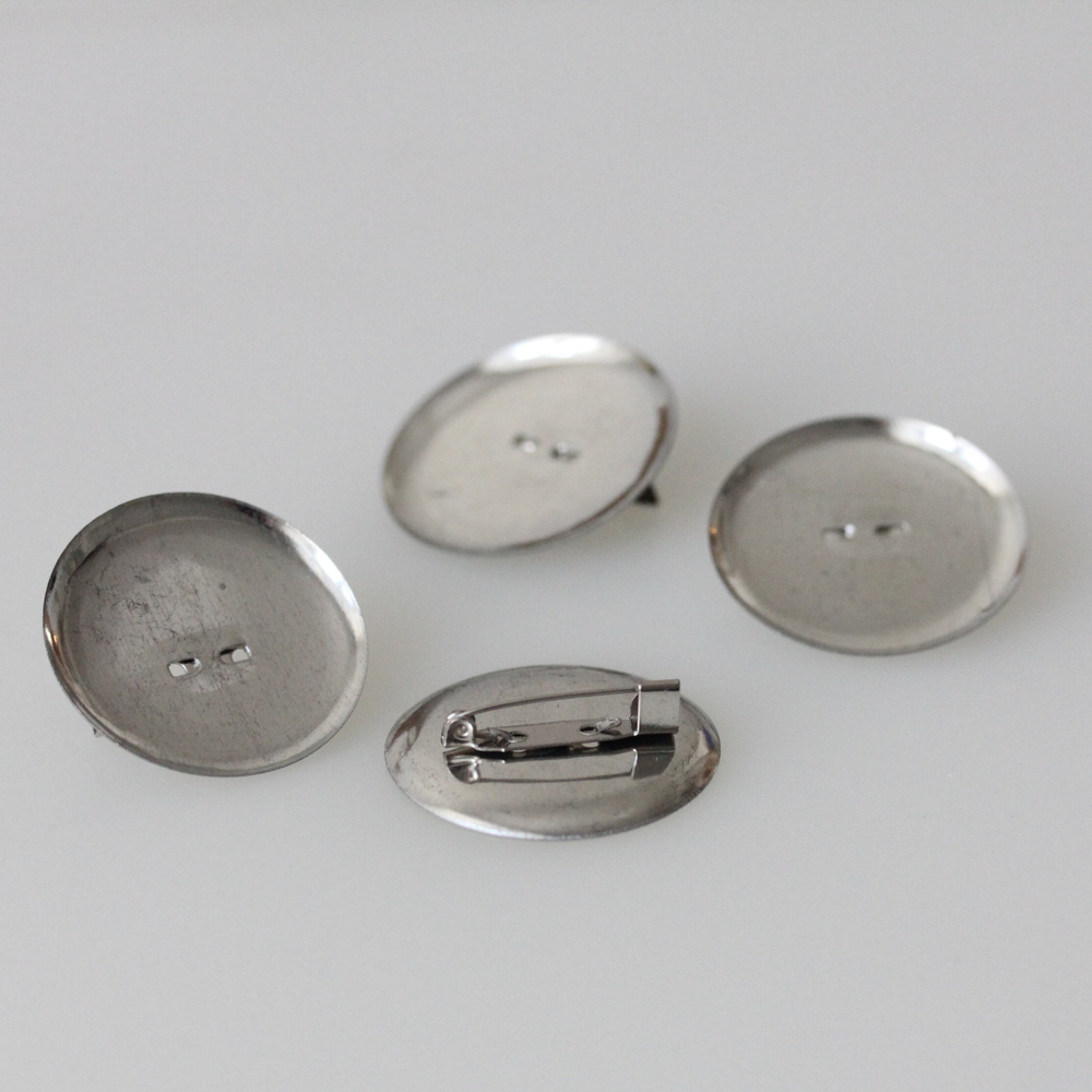 Набор основ для броши Круг 4 шт