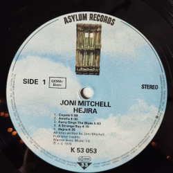 Винтажная виниловая пластинка LP Joni Mitchell Hejira (Germany 1976) A Strange Boy