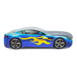 Кровать с матрасом Бельмарко Бондмобиль синий