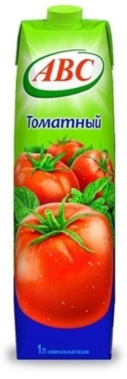 Сок "АВС" Томатный с сахаром и солью 100% 1л.
