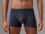 Клетчатые боксеры из высококачественного хлопка (Размер: XXL) (Цвет: черный)