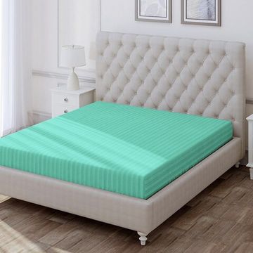 Простыня на резинке Mint , 180x200х30, страйп полисатин DOMTEKC