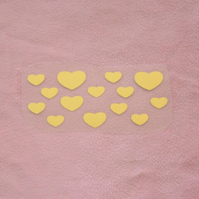 Набор мини-сердечек из термотрансферной пленки.