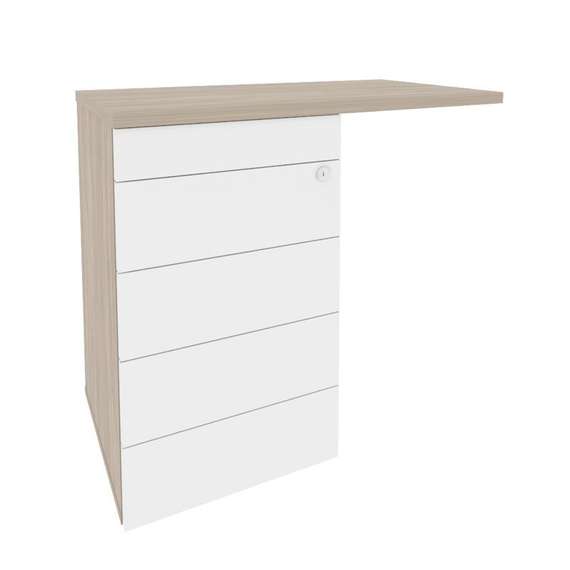 Onix Direct Тумба приставная (TIP-ON) (универсальная л/пр) O.TPU-4 TIP Дуб Аттик/Белый Бриллиант 842