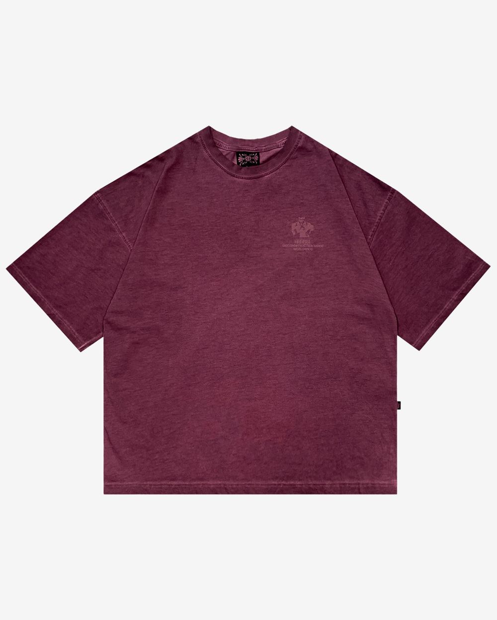 Футболка Issaya Omen Burgundy Garment Dyed бордовая