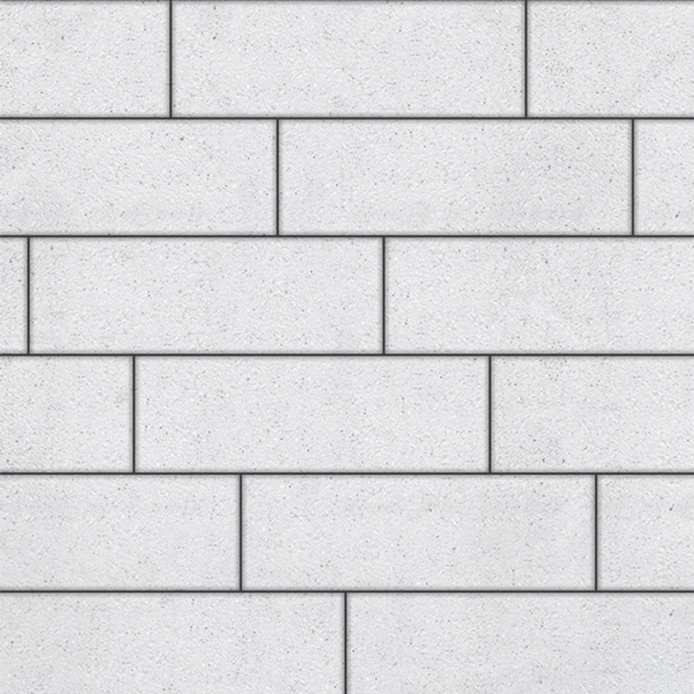 Тротуарная плитка ПРЯМОУГОЛЬНИК 750х250 мм - Стоунмикс Белый