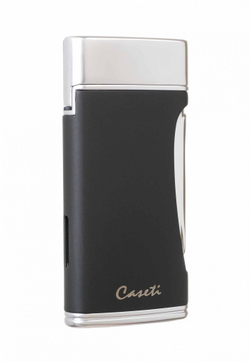 Зажигалка Caseti сигарная турбо (двойное пламя), черная CA583-1
