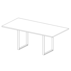 Стол прямоугольный 2400 мм (ORBIS-CARRE)