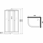 Душевая кабина Niagara Eco 120x80 R E120/80/13R/MT без гидромассажа