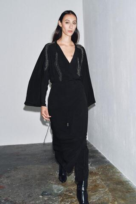 ZARA ПЛАТЬЕ С ВЫШИВКОЙ И БУСИНАМИ — ZW COLLECTION, ЧЕРНЫЙ