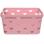 Корзина для хранения «ЭНИГАРТ», цвет пудровая роза, 34*24.6*17.8см
