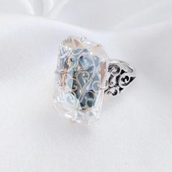 "Тенденция" кольцо в серебряном покрытии из коллекции "Подиум" от Jenavi