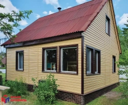 Сайдинг виниловый Альта-Профиль Корабельный брус Канада+ Люкс Каштан 3000х230 мм