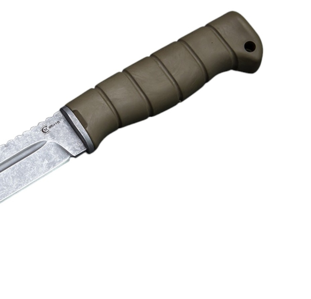 Нож кузница Семина Пехотинец, ст.95х18 рук. Elastron, чехол пластик