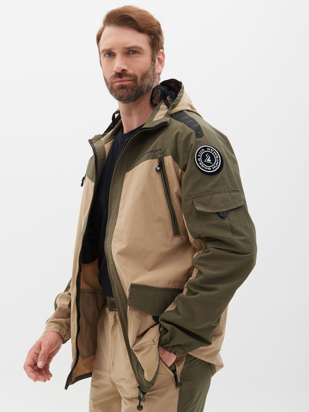 Костюм летний Горка-Люкс ткань Nylon Cotton Рип-Стоп цвет Хаки/Песок